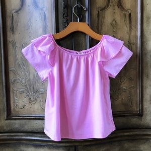 🔥🔥Zara Girls pink ruffles top 10